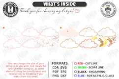 Cloud Night Light Laser Bundle | Nursery Decor | Kids Laser Product Image 9