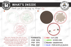 Valentine's Day Round Signs Laser Cut Bundle | Romantic SVG Product Image 4