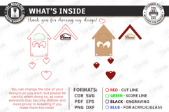 Love Wall Ornament Laser Cut Bundle | Romantic Hanging Signs Product Image 14