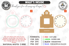 Kids Table Clock Laser Cut Bundle | Animal Shaped Clock SVG Product Image 14