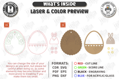 Easter Basket Tag Laser Cut | Hanging Name Tag | Gift Label Product Image 2