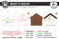 Wall Key Holder Laser Cut Bundle | Housewarming | Key Hanger Product Image 5