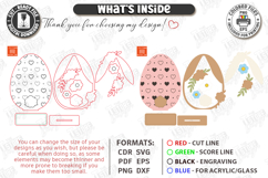Easter Egg Shelf Sitters Laser Cut Bundle | Floral and Bunny Product Image 5