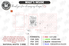 Whiskey Stones Storage Box Laser Cut | Whiskey Accessories Product Image 3