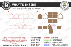 3D House Organizer Laser Cut | Storage Box | Village Cottage Product Image 3