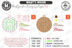 Mother's Day Floral Ornament Laser Cut | Gift Tag SVG | CNC Product Image 3