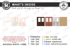 3D Miniature Door Notebook Cover Laser Cut | Vintage Design Product Image 3