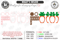 Easter Lantern Laser Cut | Bunny and Carrot | 3D Night Light Product Image 3