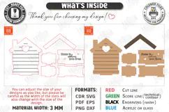 Valentine's Day Planter Holder Laser Cut | Flower Box SVG Product Image 3