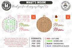Mother's Day Floral Ornament Laser Cut Bundle | Gift Tag SVG Product Image 10