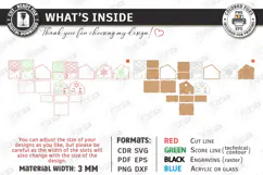 3D Christmas Gingerbread House Laser Cut | Christmas House Product Image 2