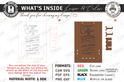 Coffee Mug and Wine Glass Holder Laser Cut | Wall Decor SVG Product Image 3