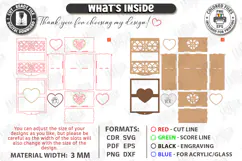 Flowers and Chocolate Box Laser Cut | Mother's Day Gift Idea Product Image 3