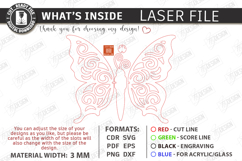3D Butterfly Laser Cut | Hanging Ornament | Home Decor | CNC Product Image 3