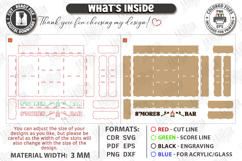 S'mores Station Tray Laser Cut | S'mores Bar Organizer SVG Product Image 3