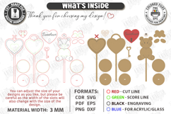 Love Table Stand Laser Cut Kit | Valentines Table Decor SVG Product Image 3