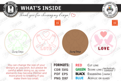 Valentine's Day Round Door Sign Laser Cut | Romantic Design Product Image 3