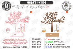 Family Easter Tree Laser Cut | Easter Table Decor | Spring Product Image 3