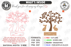 Family Easter Tree Laser Cut | Easter Table Decor | Spring Product Image 3