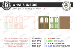 3D Miniature Door Notebook Cover Laser Cut | Vintage Design Product Image 3