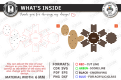 3D Wooden Cactus Laser Cut Bundle | Succulent Desk Decor SVG Product Image 6