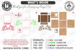 Flowers and Chocolate Boxes Laser Cut Bundle. Mother's Day Product Image 16