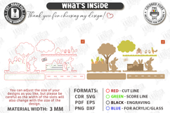 Easter Bunny Shelf Sitter Laser Cut | Layered Easter Stand Product Image 3