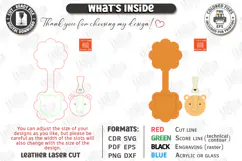 Leather Animal Keychain Bag Tag Laser Cut | Lion Laser | CNC Product Image 3