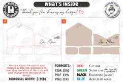 Valentine's Day Planter Holder Laser Cut | Flower Box SVG Product Image 2