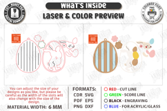 Easter Bunny Egg Ornaments Laser Cut Bundle | Hanging Decor Product Image 6