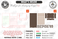 Modern House Number Sign Laser Cut | Wall Address Plaque SVG Product Image 3