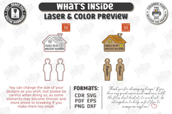 Family Keychain Laser Cut |Wooden Key Rings|Family SVG| CNC Product Image 2