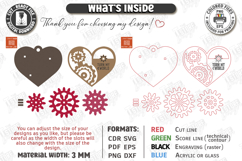 Mechanical Heart Keychain Laser Cut Bundle|Moving Gear Heart Product Image 16