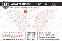 3D Butterfly Laser Cut | Hanging Ornament | Home Decor | CNC Product Image 3