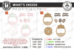 3D Easter Egg Ornament Laser Cut | Layered Easter Decor SVG Product Image 3