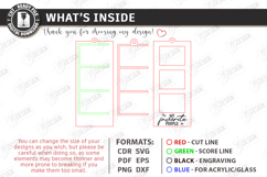 Photo Strip Frame Laser Cut | Keepsakes | Family Memory SVG Product Image 3