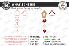 Love Wall Ornament Laser Cut Bundle | Romantic Hanging Signs Product Image 16