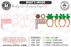 Easter Lantern Laser Cut | Bunny and Carrot | 3D Night Light Product Image 3