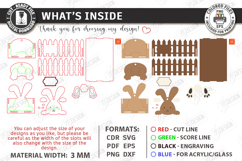 Easter Basket Laser Cut | Easter Bunny | Bunny Egg Crate SVG Product Image 3