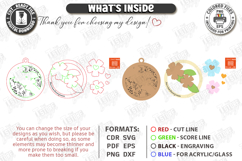 Mother's Day Floral Ornament Laser Cut Bundle | Gift Tag SVG Product Image 11