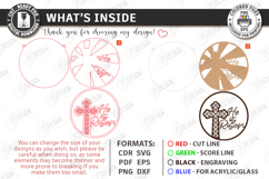 Wall Round Signs Laser Cut Bundle | He Is Risen | Easter SVG Product Image 11