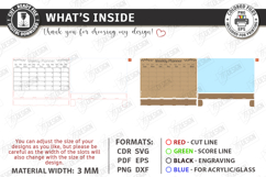 Acrylic Planner Laser Cut | Family Calendar | Wall Decor SVG Product Image 3