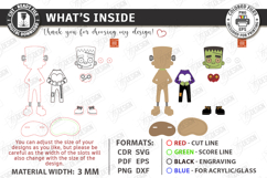 Halloween Standing Character Laser Cut | Cute Monster | CNC Product Image 3