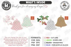 3D Layered Christmas Ornament Laser Cut | Christmas Bell Product Image 3