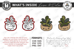 Succulent Stud Earrings with Display Card Laser Cut | CNC Product Image 2