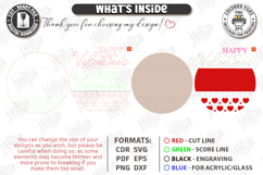 Valentine’s Round Door Hanger Laser Cut | Layered Door Sign Product Image 3