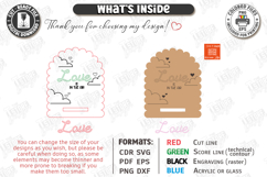 Valentine’s Day Bracelet Card Laser Cut|Slap Bracelet Holder Product Image 2