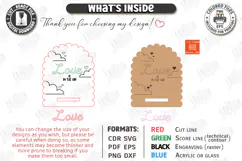Valentine’s Day Bracelet Card Laser Cut|Slap Bracelet Holder Product Image 2
