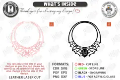 Gothic Leather Necklace Laser Cut | Leather Jewelry | Choker Product Image 3