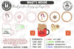 3D Christmas Napkin Ring Laser Cut | Festive Table Decor Product Image 3